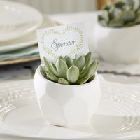 Thumbnail for Modern Garden Geometric White Planter (Set of 4)