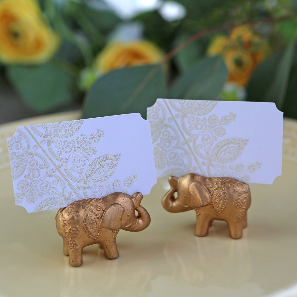 Gold Lucky Elephant Place Card Holder (Set of 6) Alternate Image 4, Kate Aspen | Place Card Holders & Frames