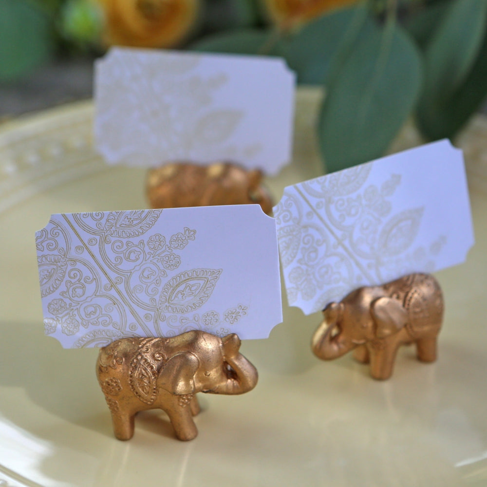 Gold Lucky Elephant Place Card Holder (Set of 6) Alternate Image 7, Kate Aspen | Place Card Holders & Frames