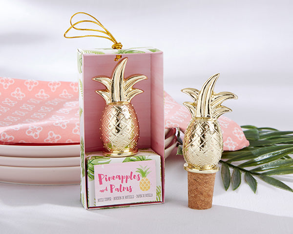 Gold Pineapple Bottle Stopper