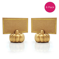 Thumbnail for Gold Pumpkin Place Card Holder (Set of 6) Alternate Image 7, Kate Aspen | Place Card Holders & Frames