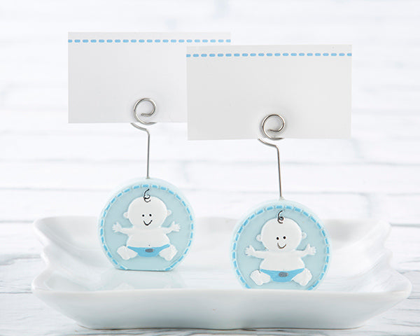 Baby Boy Blue Place Card Holder (Set of 6)