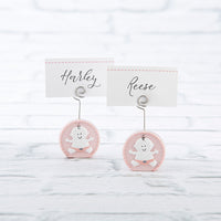 Thumbnail for Baby Girl Pink Place Card Holder (Set of 6)