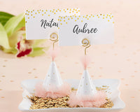 Thumbnail for Pink Party Hat Place Card Holder (Set of 6) Alternate Image 2, Kate Aspen | Place Card Holders & Frames