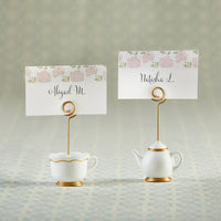 Thumbnail for Tea Time Whimsy Place Card Holder (Set of 6) Main Image, Kate Aspen | Place Card Holders & Frames