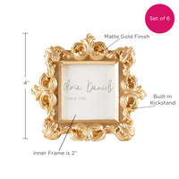Thumbnail for Royale Gold Baroque Place Card/Photo Holder (Set of 6) Alternate Image 6, Kate Aspen | Place Card Holders & Frames