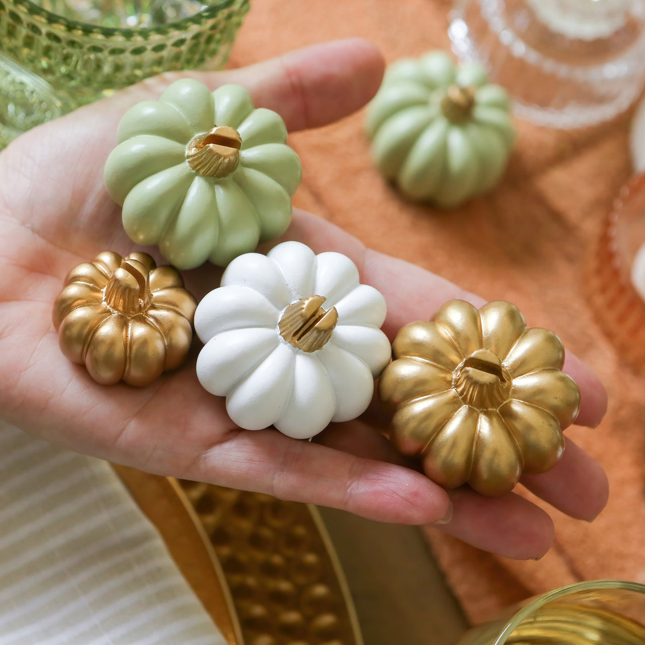 Harvest Gold Pumpkin Place Card Holder (Set of 6)Alternate Image 3, Kate Aspen | Place Card/Place Card Holder