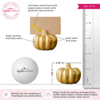 Thumbnail for Harvest Gold Pumpkin Place Card Holder (Set of 6)Alternate Image 6, Kate Aspen | Place Card/Place Card Holder