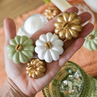 Sage Green Pumpkin Place Card Holder (Set of 6)Alternate Image 4, Kate Aspen | Place Card/Place Card Holder