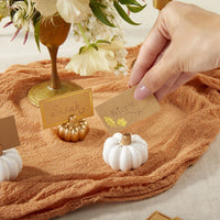 Thumbnail for Gold Pumpkin Place Card Holder (Set of 6) Alternate Image 8, Kate Aspen | Place Card Holders & Frames