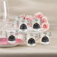 Thumbnail for Personalized Glass Favor Jars - Mr. & Mrs. (Set of 12)