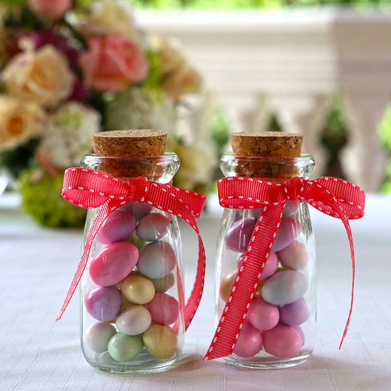 Vintage 3.8 oz. Milk Bottle Favor Jar - Baby (Set of 12) (Available Personalized)