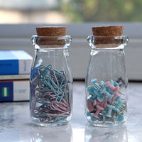 Thumbnail for Vintage 3.8 oz. Milk Bottle Favor Jar - Baby (Set of 12) (Available Personalized)