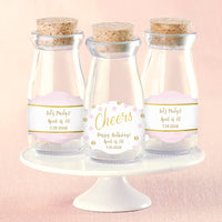 Thumbnail for Vintage 3.8 oz. Milk Bottle Favor Jar - Birthday For Her (Set of 12) (Personalization Available)