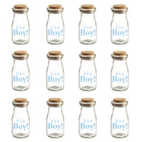 Thumbnail for Printed Vintage 3.8 oz. Milk Bottle Favor Jar - It's a Boy (Set of 12) Alternate Image 5, Kate Aspen | Milk Jars