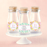 Thumbnail for Vintage 3.8 oz. Milk Bottle Favor Jar - Cheery & Chic (Set of 12) (Personalization Available)
