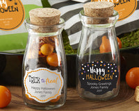 Thumbnail for Vintage 3.8 oz. Milk Bottle Favor Jar - Halloween (Set of 12) (Personalization Available)