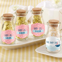 Thumbnail for Vintage 3.8 oz. Milk Bottle Favor Jar - Nautical Baby (Set of 12) (Personalization Available)