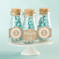 Thumbnail for Vintage 3.8 oz. Milk Bottle Favor Jar - Rustic Charm Baby Shower (Set of 12) (Personalization Available)