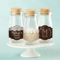 Thumbnail for Vintage 3.8 oz. Milk Bottle Favor Jar - Rustic Charm Wedding (Set of 12) (Personalization Available)