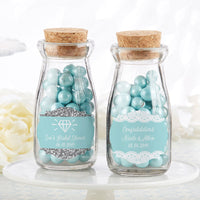 Thumbnail for Vintage 3.8 oz. Milk Bottle Favor Jar - Something Blue (Set of 12) (Personalization Available)