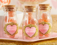 Thumbnail for Vintage 3.8 oz. Milk Bottle Favor Jar - Sweet Heart (Set of 12) (Personalization Available)