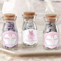 Thumbnail for Vintage 3.8 oz. Milk Bottle Favor Jar - Tutu Cute (Set of 12) (Personalization Available)
