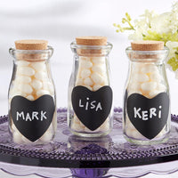 Thumbnail for Vintage 3.8 oz. Milk Bottle Favor Jar with Chalk Heart Labels (Set of 12)