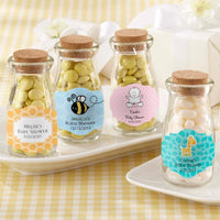 Thumbnail for Vintage 3.8 oz. Milk Bottle Favor Jar - Baby (Set of 12) (Available Personalized)