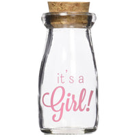 Thumbnail for Printed Vintage 3.8 oz. Milk Bottle Favor Jar - It's a Girl (Set of 12) Alternate Image 3, Kate Aspen | Milk Jars