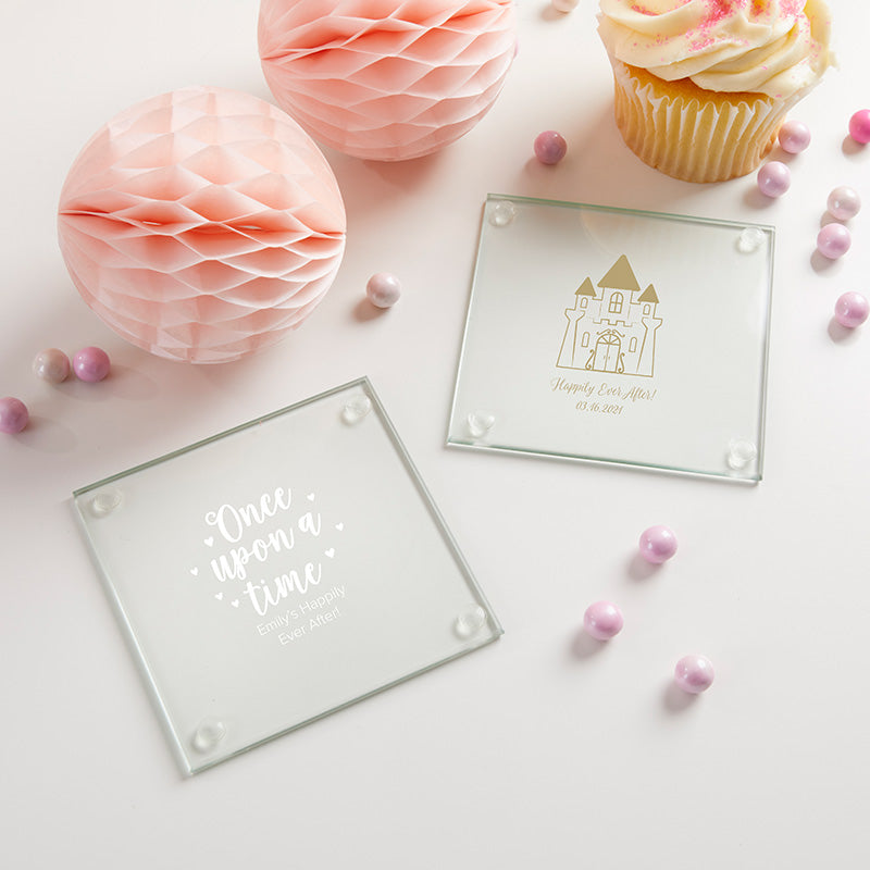 Personalized Glass Coaster - Princess Party (Set of 12)