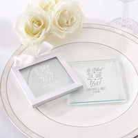 Thumbnail for Personalized Glass Coaster - He Asked, She Said Yes (Set of 12)
