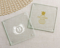 Thumbnail for Personalized Glass Coaster - Tropical Chic (Set of 12)