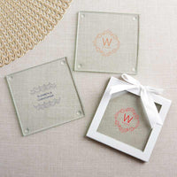 Thumbnail for Personalized Glass Coaster - Modern Romance (Set of 12)