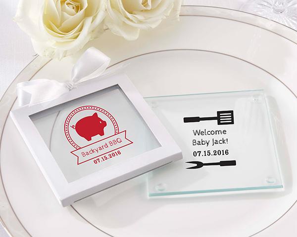 Personalized Glass Coaster - BBQ (Set of 12)