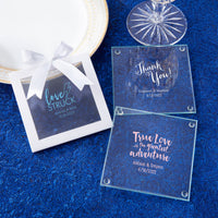 Thumbnail for Personalized Glass Coaster - Wedding (Set of 12) Alternate Image 4, Kate Aspen | Coasters