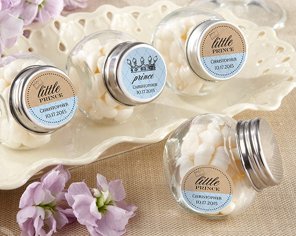 Personalized Mini Glass Favor Jars  - Little Prince (Set of 12)