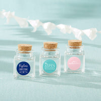 Thumbnail for Personalized Petite Treat Square Glass Favor Jar - Custom Design (Set of 12) Main Image, Kate Aspen | Favor Jars