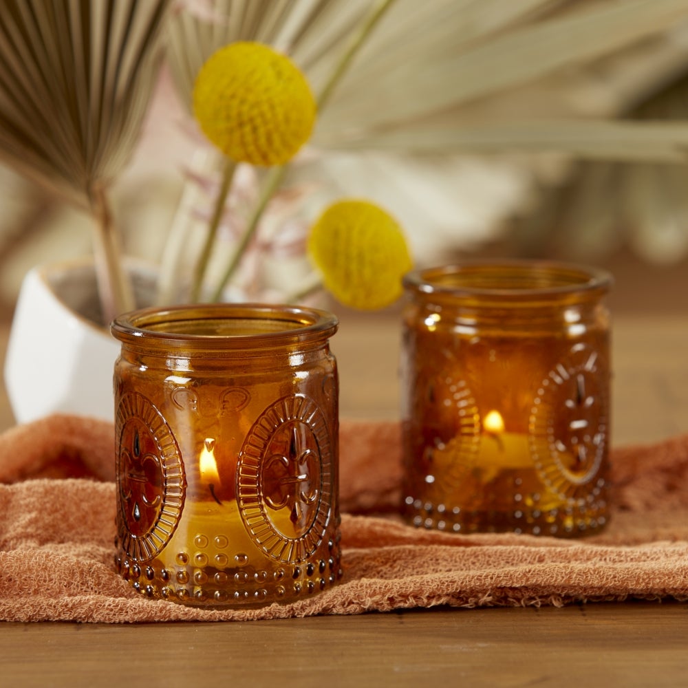 Glass Candle Jars - set of 4