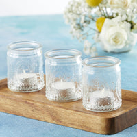 Thumbnail for Vintage Clear Glass Tea Light Holder (Set of 4) Alternate Image 7, Kate Aspen | Tealight/Votive Holder