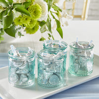 Thumbnail for Vintage Blue Glass Tea Light Holder (Set of 8) Alternate Image 3, Kate Aspen | Tealight/Votive Holder