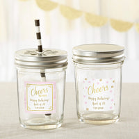 Thumbnail for Personalized 8 oz. Glass Mason Jar - Birthday For Her (Set of 12)