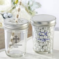 Thumbnail for Personalized Printed 8 oz. Glass Mason Jar - Religious (Set of 12) Main Image, Kate Aspen | Mason Jars