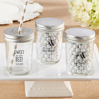 Thumbnail for Personalized 8 oz. Printed Glass Mason Jar - Sweet as can Bee (Set of 12)