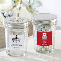 Thumbnail for Personalized 8 oz. Glass Mason Jar - Wedding (Set of 12) Alternate Image 2, Kate Aspen | Mason Jars