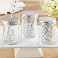 Thumbnail for Personalized Printed 8 oz. Glass Mason Jar - He Asked, She Said Yes (Set of 12)