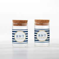 Thumbnail for Personalized Glass Tube Jar - Nautical Wedding (Set of 12)