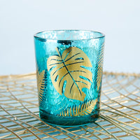 Thumbnail for Palm Leaf Glass Votive (Set of 4)