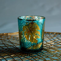 Thumbnail for Palm Leaf Glass Votive (Set of 4)