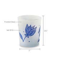 Thumbnail for Blue Willow Frosted Glass Votive (Set of 4)